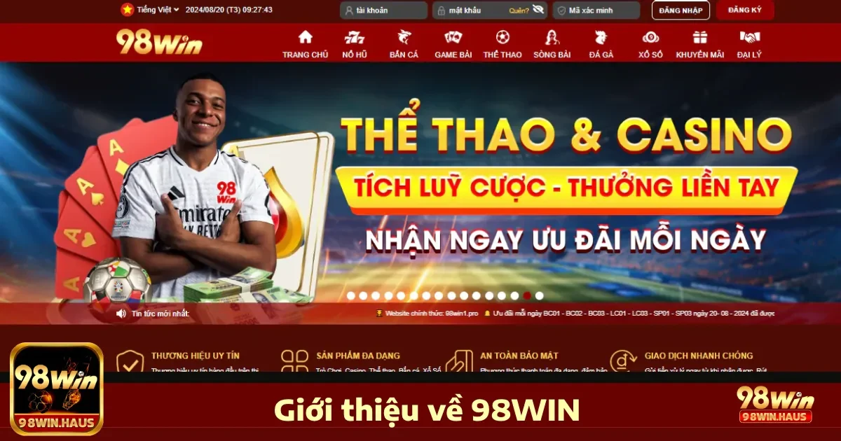 Nhà cái 98win là sân chơi cá cược trực tuyến đặc sắc.